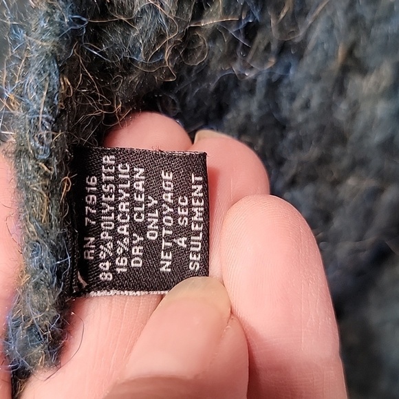 for Anthropologie Size OS Mottled Green Stevie Fringed Knit Kimono, EUC - Picture 12 of 13